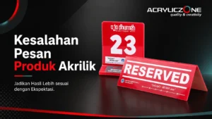 AZ - kesalahan pesan produk akrilik